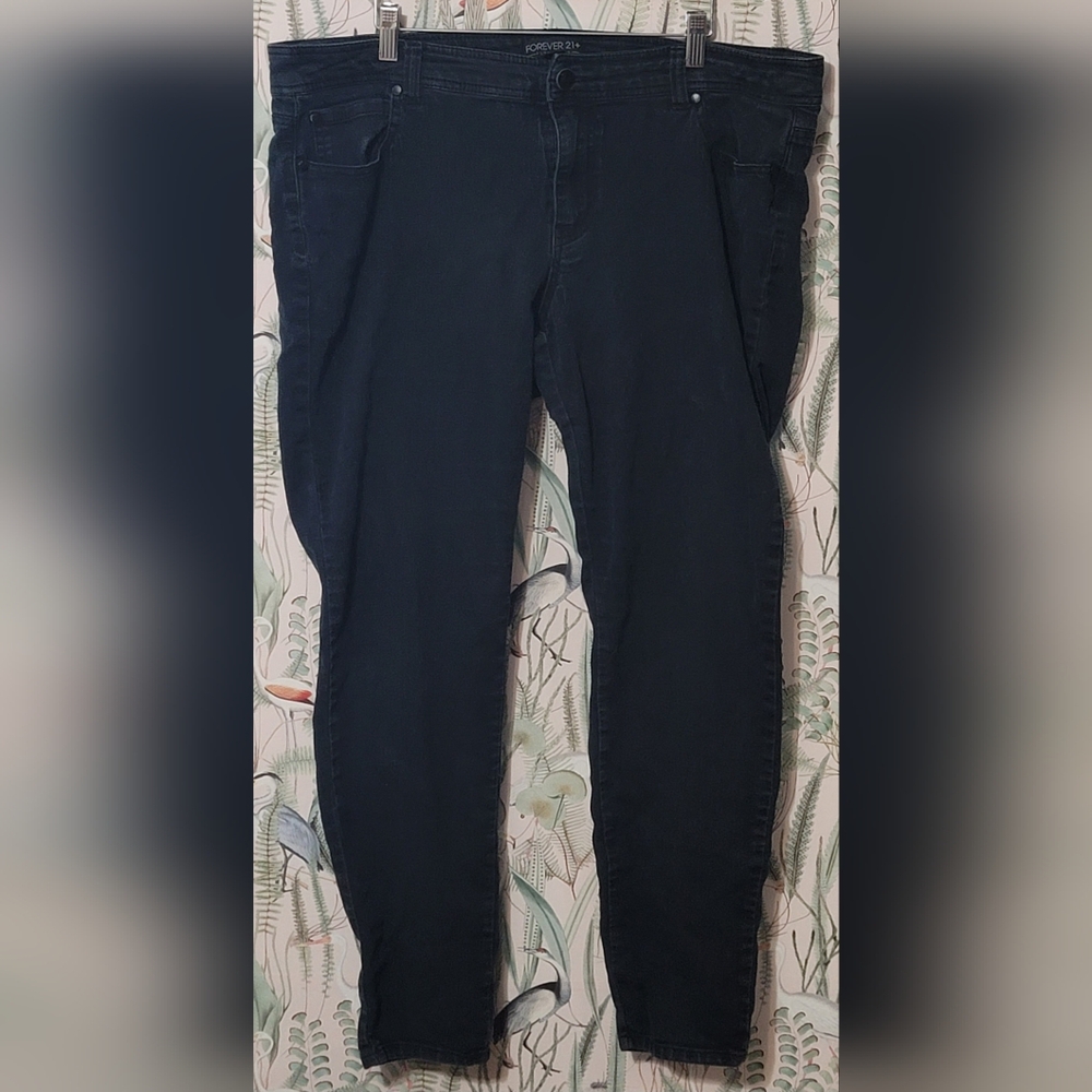 Forever 21+ PLUS sizes Black Denim Jeans - Size: 16